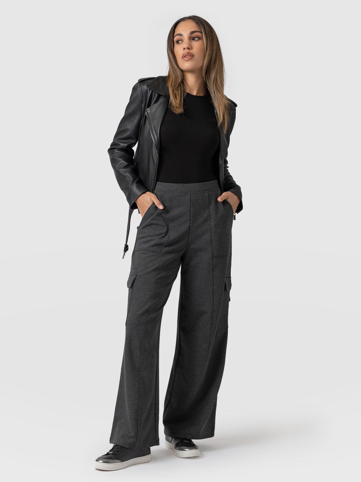 Cargo Chelsea Pant Charcoal - Women's Pants | Saint + Sofia® USA